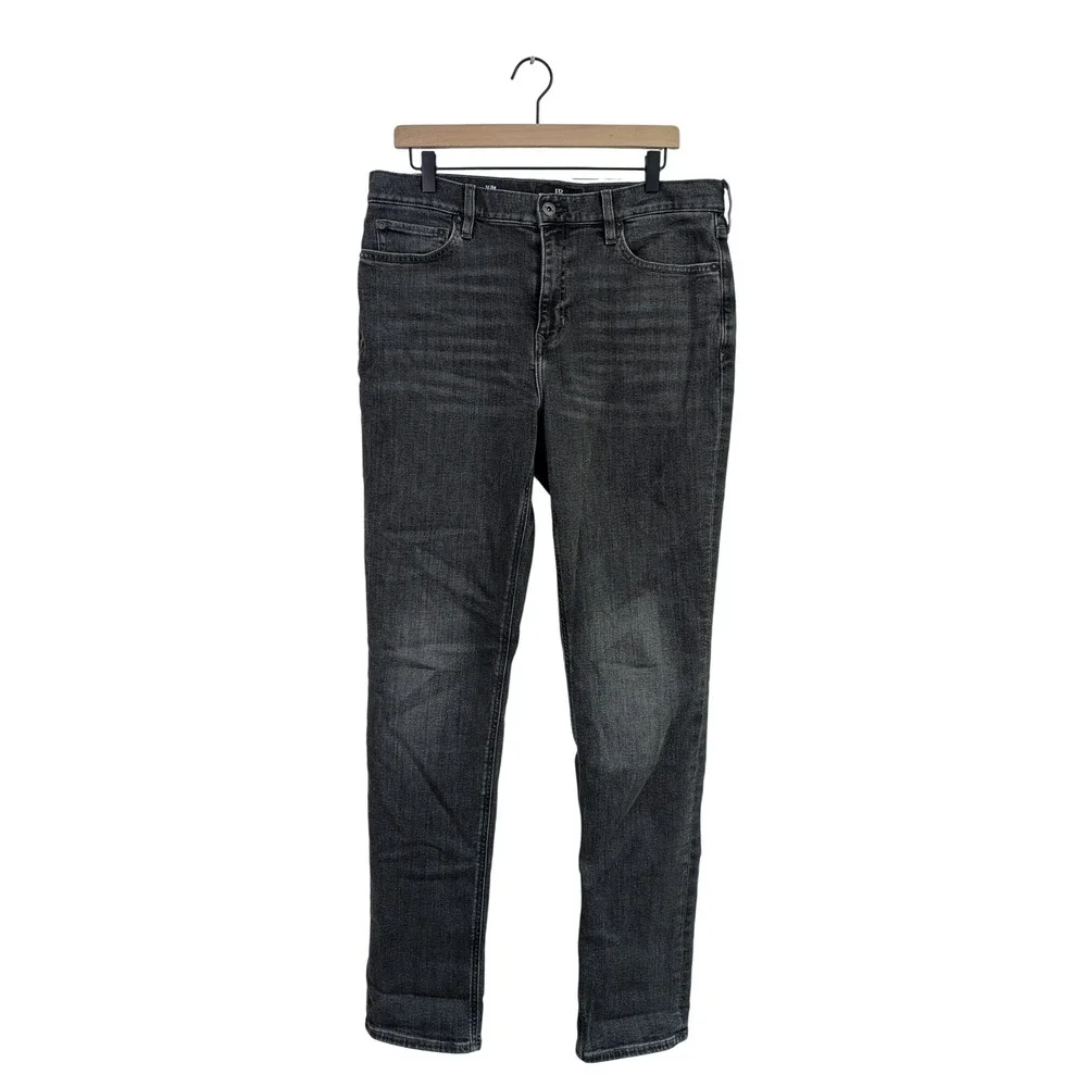 Banana Republic Slim Traveler Jean 2.0 Slim Fit Stretch Denim Washed Black 34x34
